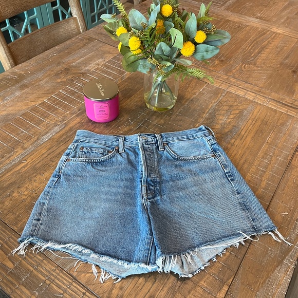 AGOLDE PARKER LONG SHORTS IN SKYWAVE New without tags - Picture 2 of 10